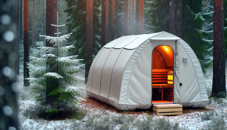 Sauna tent in the woods